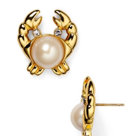 Kate Spade Shore Thing Crab Pearl Earrings NWT - Picture 7 of 9